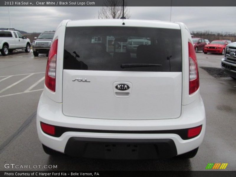 Clear White / Black Soul Logo Cloth 2013 Kia Soul +