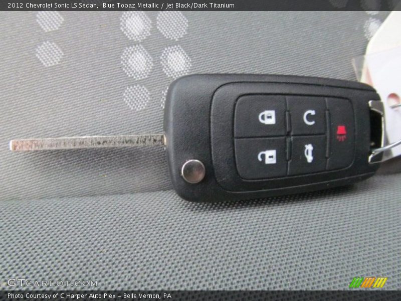 Blue Topaz Metallic / Jet Black/Dark Titanium 2012 Chevrolet Sonic LS Sedan