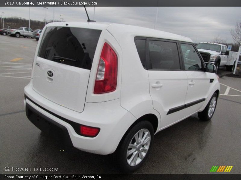 Clear White / Black Soul Logo Cloth 2013 Kia Soul +