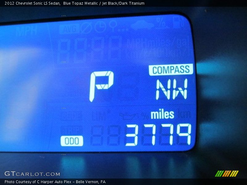 Blue Topaz Metallic / Jet Black/Dark Titanium 2012 Chevrolet Sonic LS Sedan