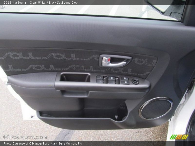 Clear White / Black Soul Logo Cloth 2013 Kia Soul +