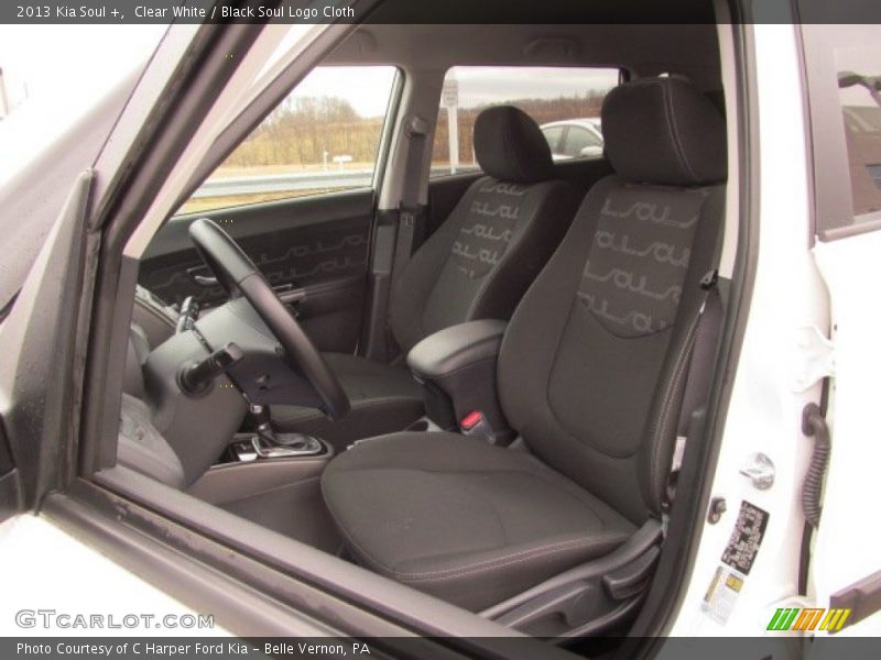 Clear White / Black Soul Logo Cloth 2013 Kia Soul +