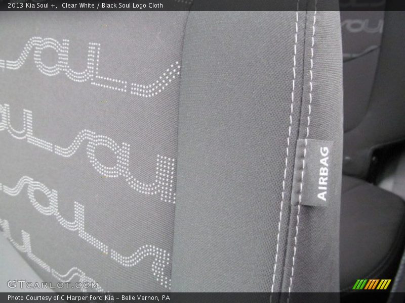 Clear White / Black Soul Logo Cloth 2013 Kia Soul +
