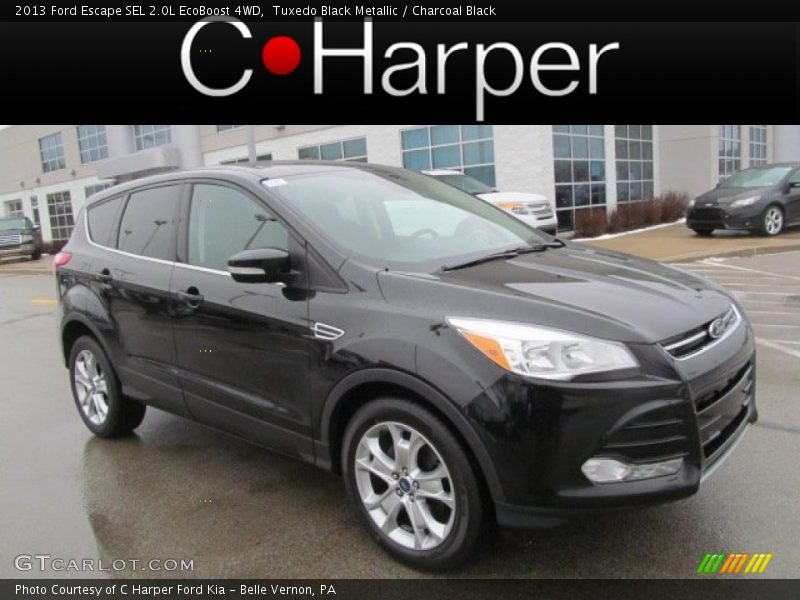 Tuxedo Black Metallic / Charcoal Black 2013 Ford Escape SEL 2.0L EcoBoost 4WD