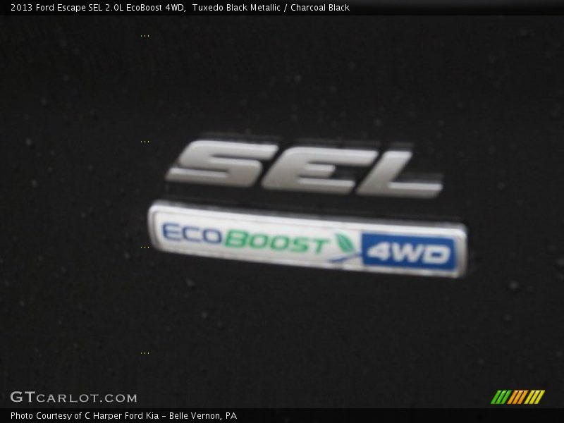 Tuxedo Black Metallic / Charcoal Black 2013 Ford Escape SEL 2.0L EcoBoost 4WD