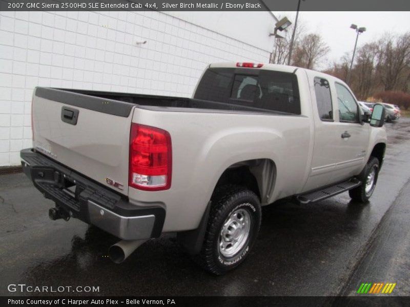 Silver Birch Metallic / Ebony Black 2007 GMC Sierra 2500HD SLE Extended Cab 4x4
