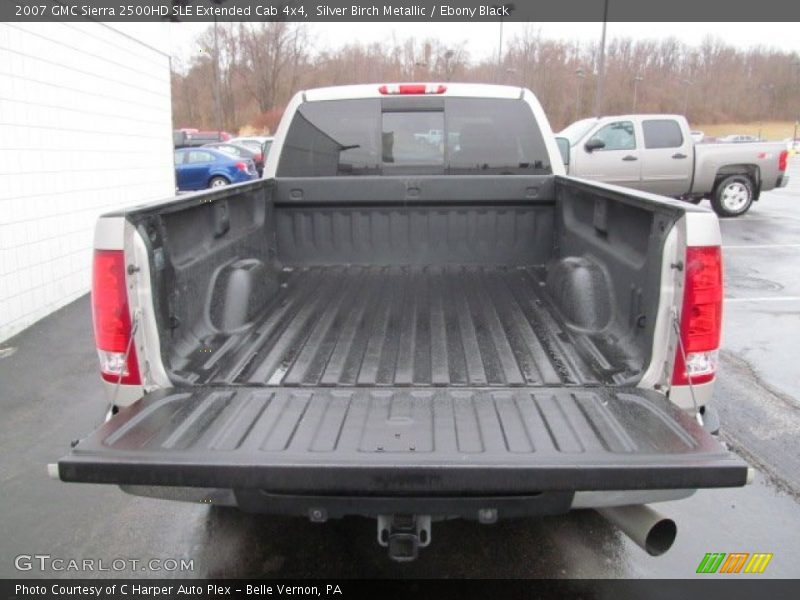 Silver Birch Metallic / Ebony Black 2007 GMC Sierra 2500HD SLE Extended Cab 4x4