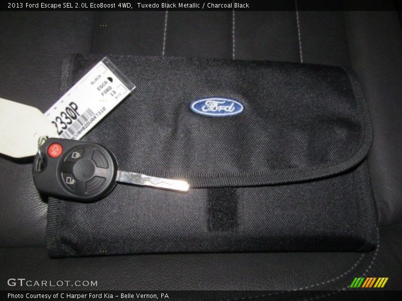 Tuxedo Black Metallic / Charcoal Black 2013 Ford Escape SEL 2.0L EcoBoost 4WD