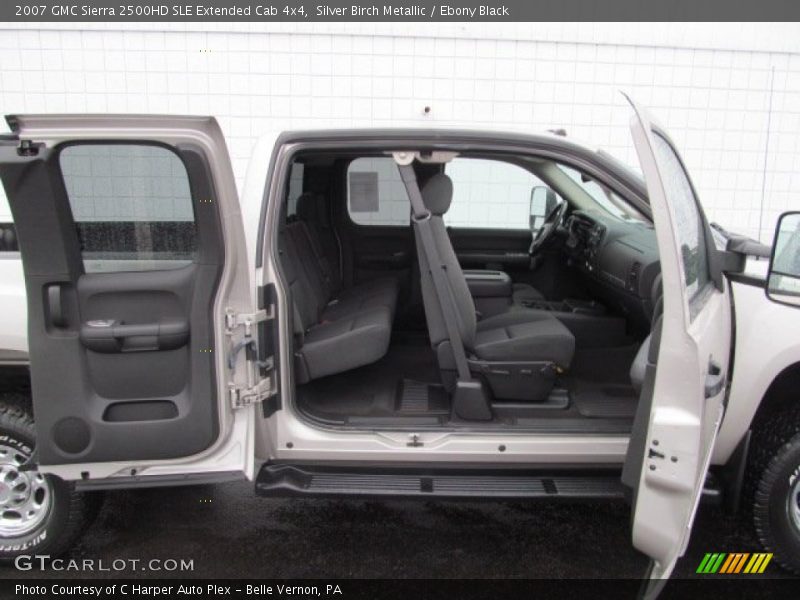 Silver Birch Metallic / Ebony Black 2007 GMC Sierra 2500HD SLE Extended Cab 4x4