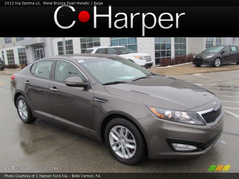 Metal Bronze Pearl Metallic / Beige 2013 Kia Optima LX