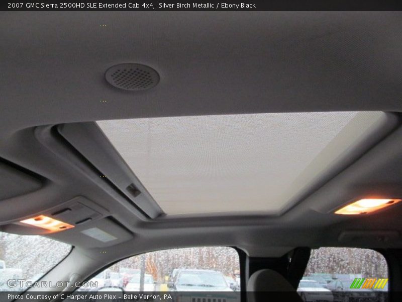 Silver Birch Metallic / Ebony Black 2007 GMC Sierra 2500HD SLE Extended Cab 4x4