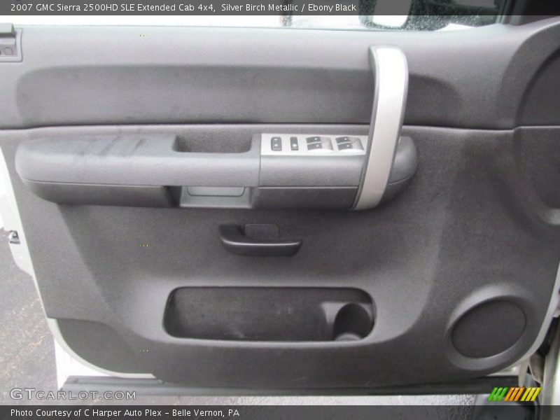 Silver Birch Metallic / Ebony Black 2007 GMC Sierra 2500HD SLE Extended Cab 4x4