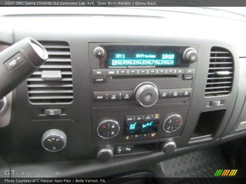 Silver Birch Metallic / Ebony Black 2007 GMC Sierra 2500HD SLE Extended Cab 4x4
