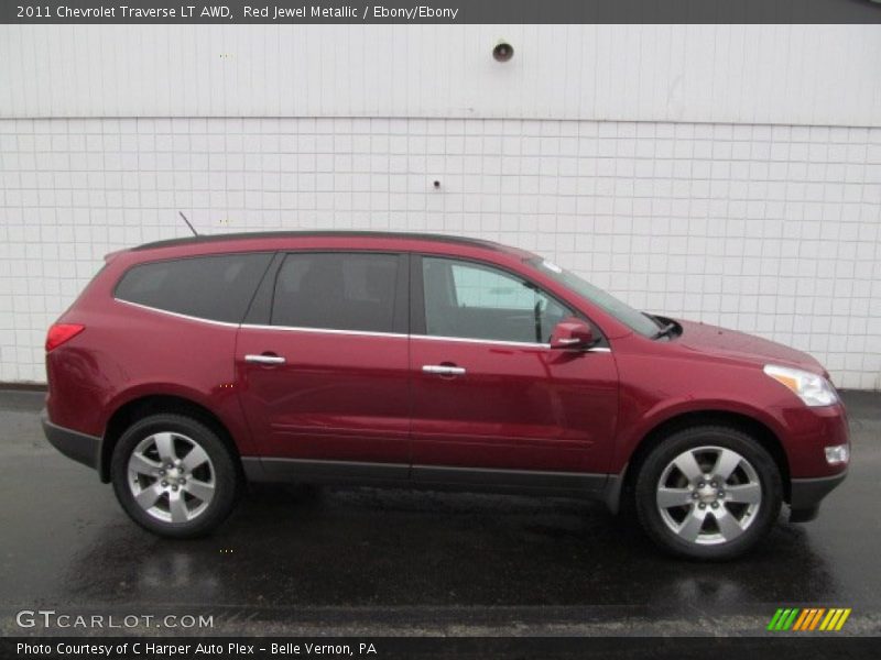 Red Jewel Metallic / Ebony/Ebony 2011 Chevrolet Traverse LT AWD