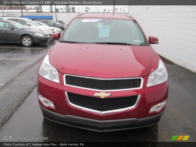 Red Jewel Metallic / Ebony/Ebony 2011 Chevrolet Traverse LT AWD