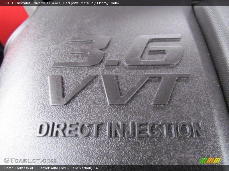 Red Jewel Metallic / Ebony/Ebony 2011 Chevrolet Traverse LT AWD