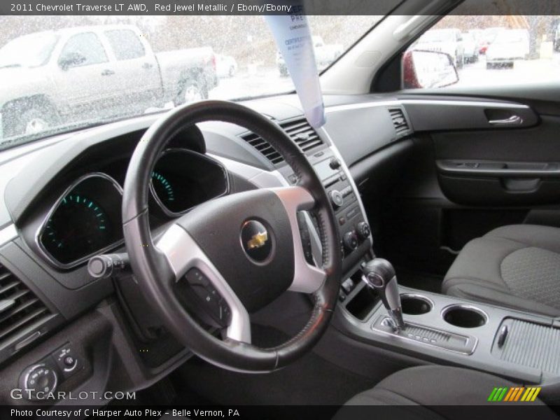 Red Jewel Metallic / Ebony/Ebony 2011 Chevrolet Traverse LT AWD