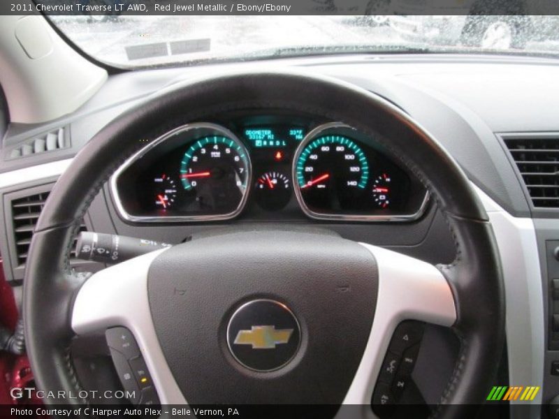 Red Jewel Metallic / Ebony/Ebony 2011 Chevrolet Traverse LT AWD