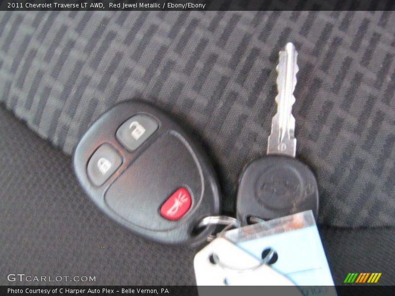 Red Jewel Metallic / Ebony/Ebony 2011 Chevrolet Traverse LT AWD