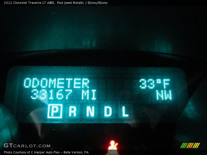 Red Jewel Metallic / Ebony/Ebony 2011 Chevrolet Traverse LT AWD