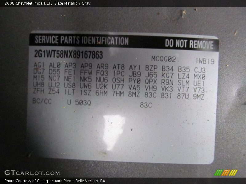Slate Metallic / Gray 2008 Chevrolet Impala LT