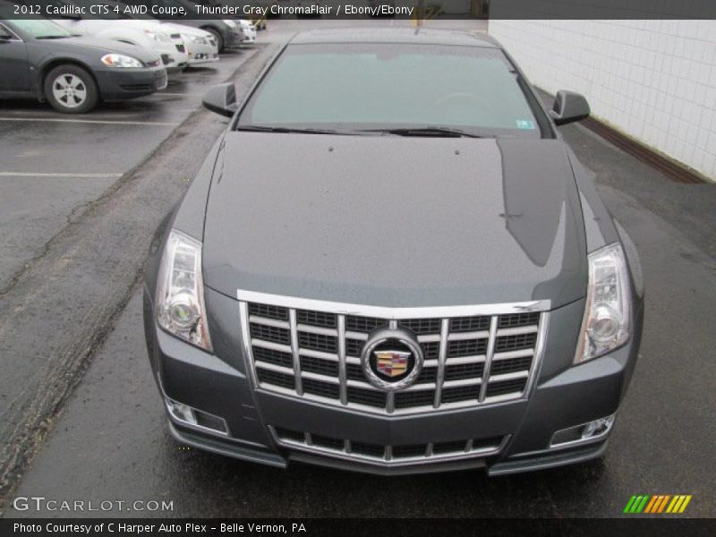 Thunder Gray ChromaFlair / Ebony/Ebony 2012 Cadillac CTS 4 AWD Coupe