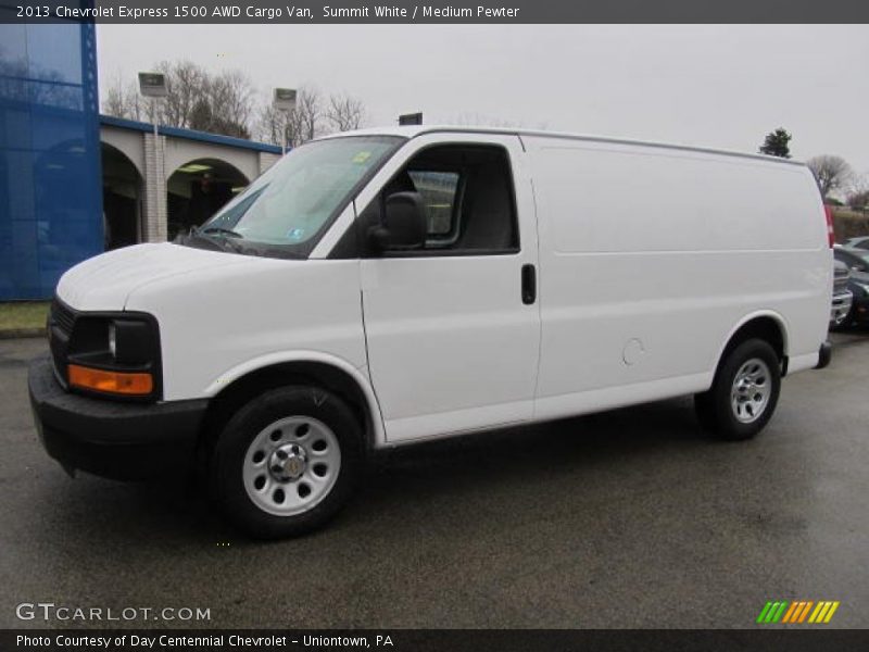 Summit White / Medium Pewter 2013 Chevrolet Express 1500 AWD Cargo Van