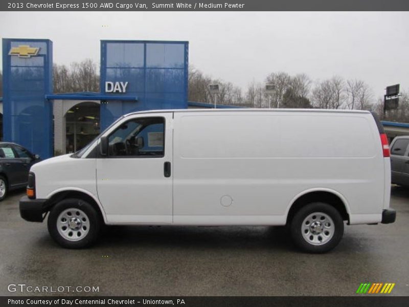 Summit White / Medium Pewter 2013 Chevrolet Express 1500 AWD Cargo Van
