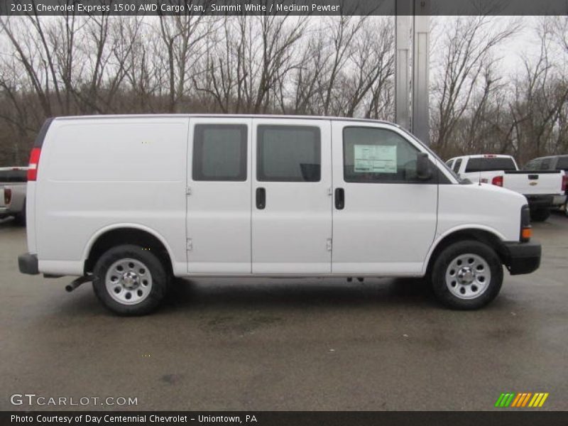 Summit White / Medium Pewter 2013 Chevrolet Express 1500 AWD Cargo Van