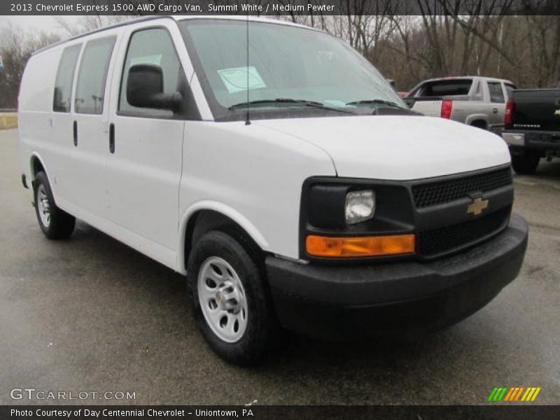 Summit White / Medium Pewter 2013 Chevrolet Express 1500 AWD Cargo Van