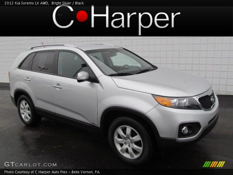 Bright Silver / Black 2012 Kia Sorento LX AWD