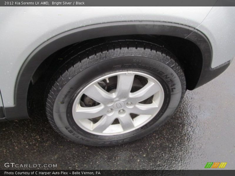 Bright Silver / Black 2012 Kia Sorento LX AWD