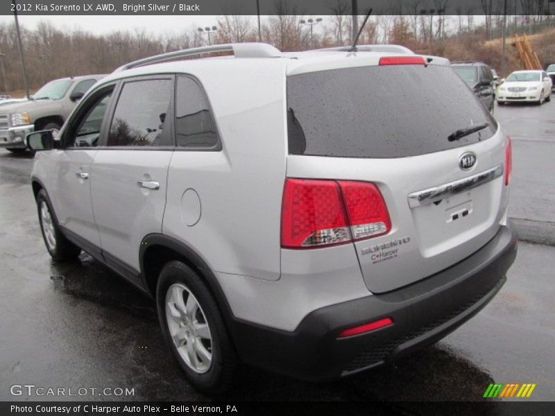 Bright Silver / Black 2012 Kia Sorento LX AWD
