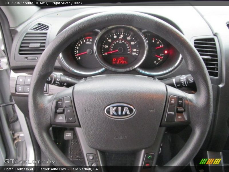 Bright Silver / Black 2012 Kia Sorento LX AWD