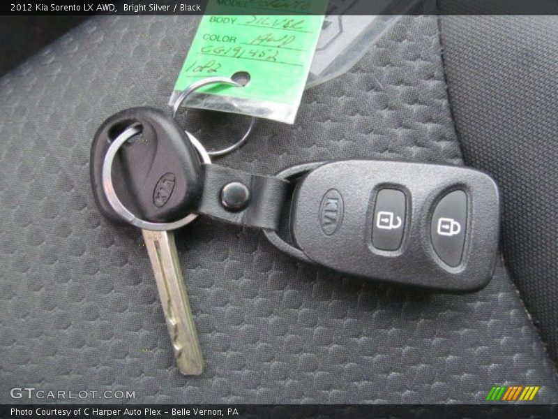 Bright Silver / Black 2012 Kia Sorento LX AWD