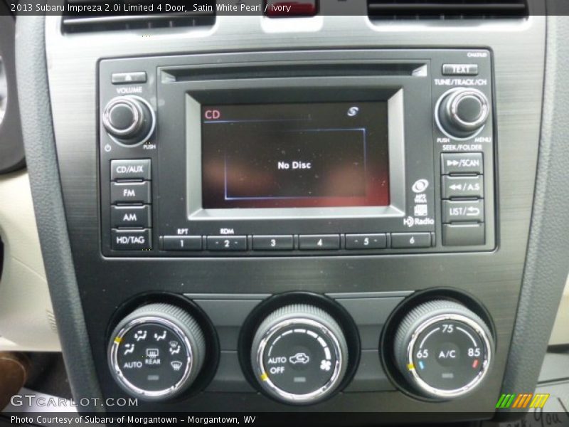 Controls of 2013 Impreza 2.0i Limited 4 Door