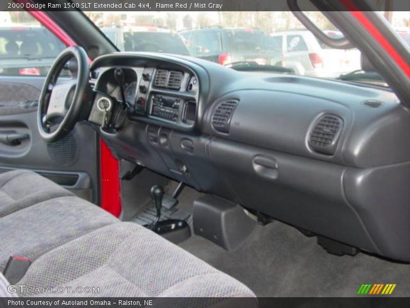 Flame Red / Mist Gray 2000 Dodge Ram 1500 SLT Extended Cab 4x4