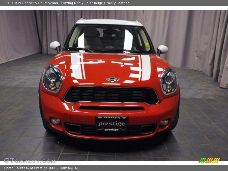 Blazing Red / Polar Beige Gravity Leather 2013 Mini Cooper S Countryman