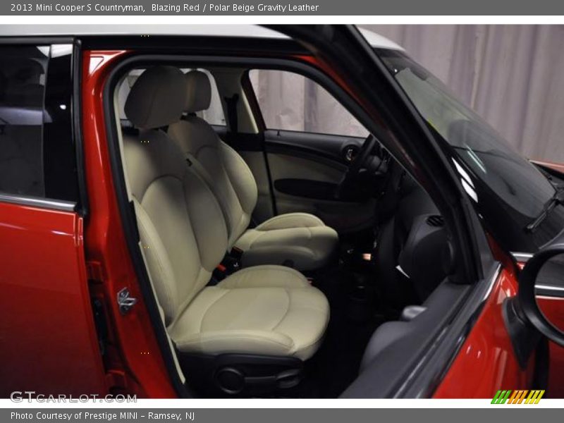 Blazing Red / Polar Beige Gravity Leather 2013 Mini Cooper S Countryman