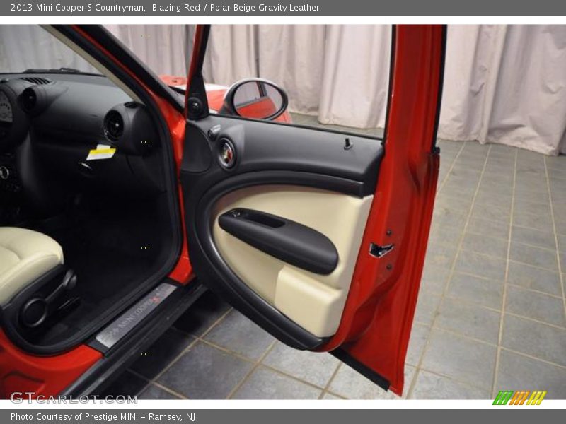 Blazing Red / Polar Beige Gravity Leather 2013 Mini Cooper S Countryman