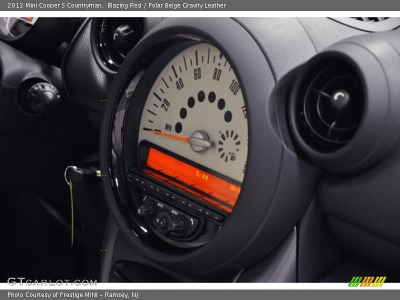Blazing Red / Polar Beige Gravity Leather 2013 Mini Cooper S Countryman