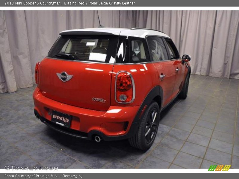 Blazing Red / Polar Beige Gravity Leather 2013 Mini Cooper S Countryman