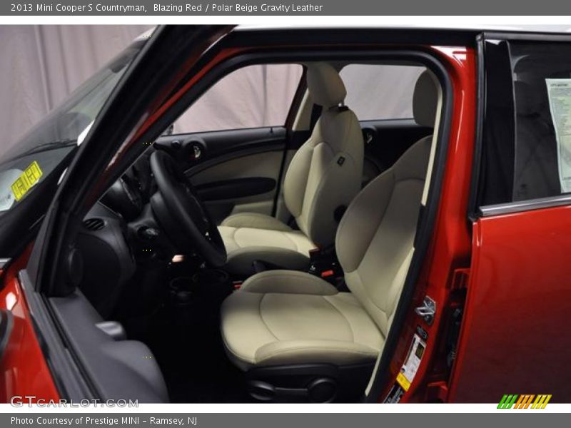 Blazing Red / Polar Beige Gravity Leather 2013 Mini Cooper S Countryman