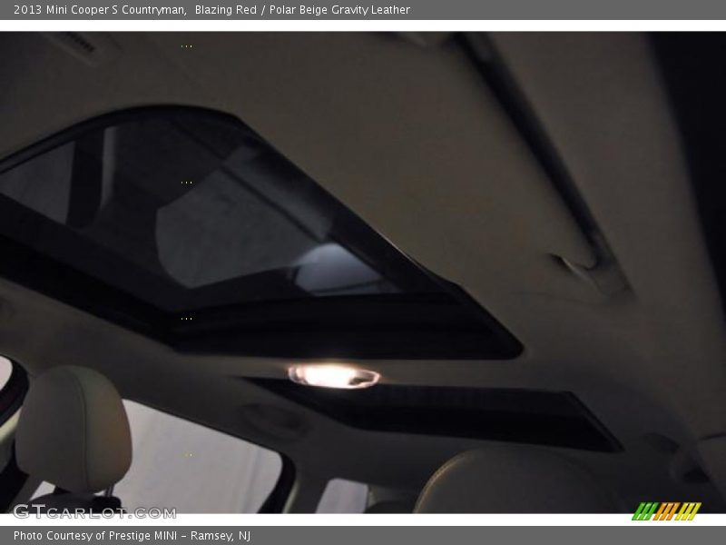 Blazing Red / Polar Beige Gravity Leather 2013 Mini Cooper S Countryman