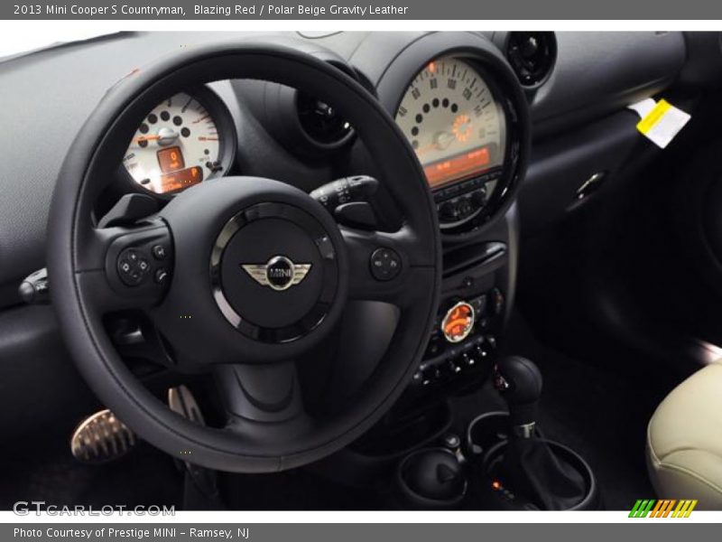 Blazing Red / Polar Beige Gravity Leather 2013 Mini Cooper S Countryman