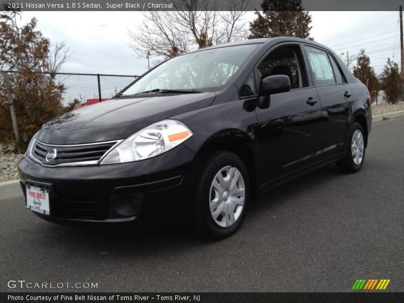 Super Black / Charcoal 2011 Nissan Versa 1.8 S Sedan