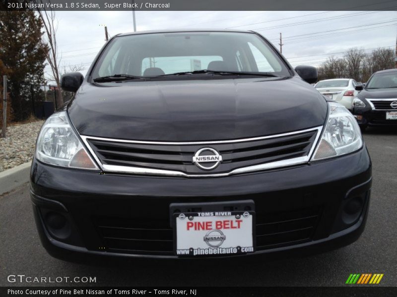 Super Black / Charcoal 2011 Nissan Versa 1.8 S Sedan