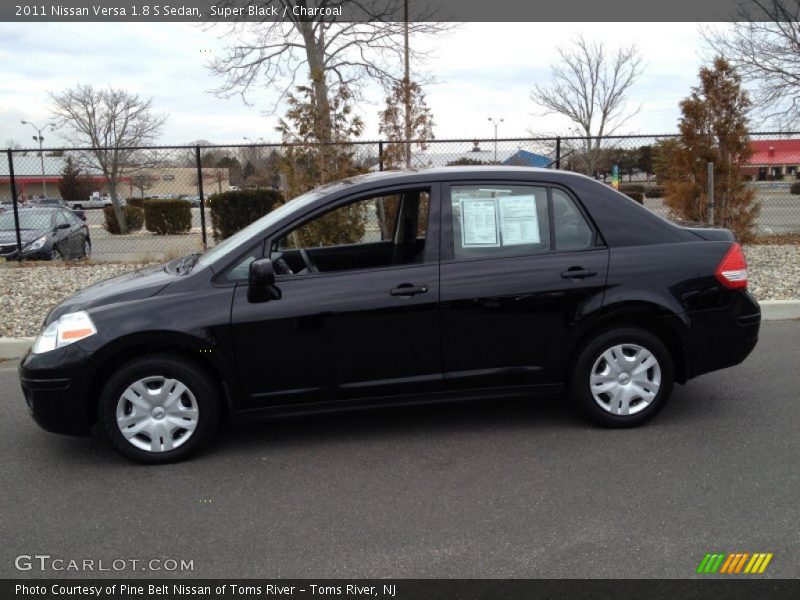 Super Black / Charcoal 2011 Nissan Versa 1.8 S Sedan