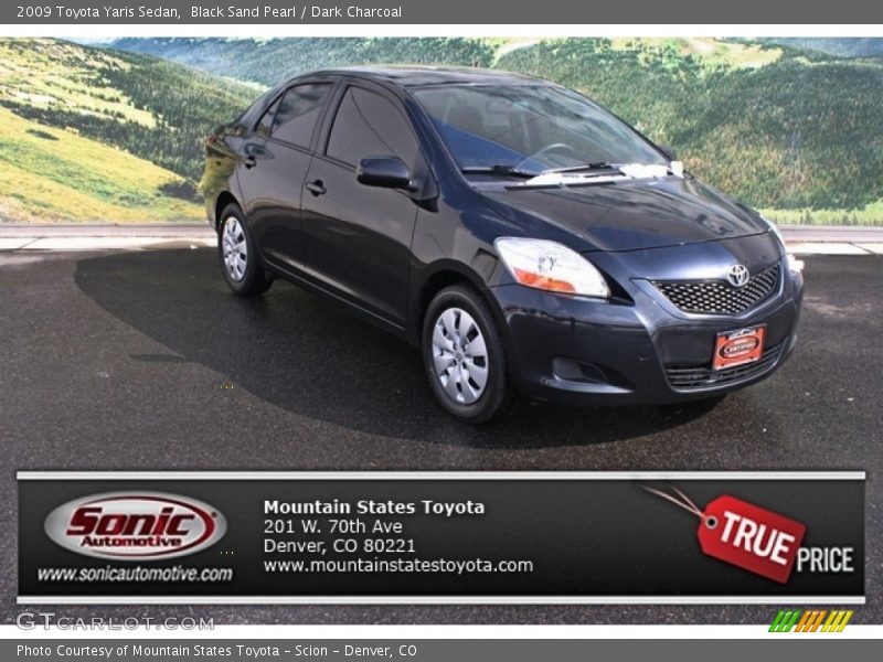 Black Sand Pearl / Dark Charcoal 2009 Toyota Yaris Sedan