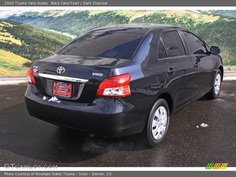 Black Sand Pearl / Dark Charcoal 2009 Toyota Yaris Sedan